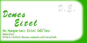 denes eitel business card